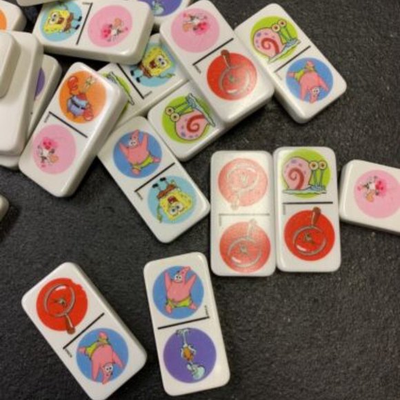 Nickelodeon Spongebob Squarepants Dominoes & Checkers Game Set in Lenticular Box - Picture 11 of 13